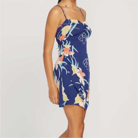 VOLCOM COCOANUT HUT DRESS - NAVY - Picture 3 of 7